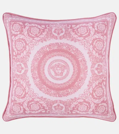 VERSACE HOME CRETE DE FLEUR WOOL AND CASHMERE CUSHION