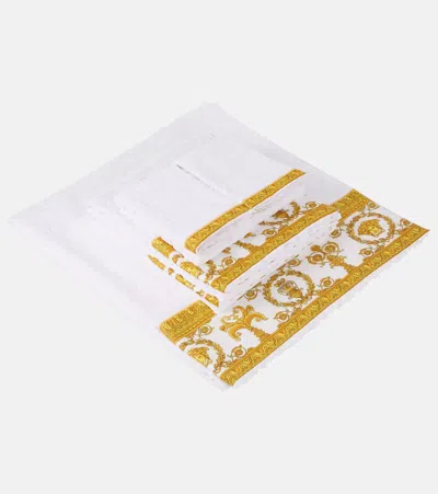 VERSACE HOME SET OF 5 COTTON TERRY TOWELS