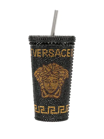 VERSACE HOME MEDUSA CRYSTAL-EMBELLISHED TRAVEL CUP