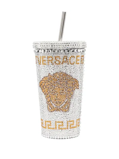 VERSACE HOME MEDUSA CRYSTAL-EMBELLISHED TRAVEL CUP