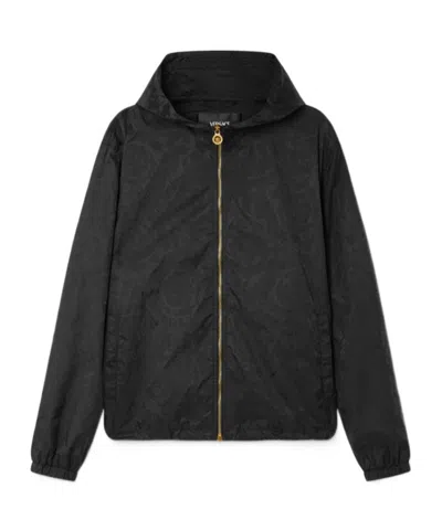VERSACE VERSACE BAROCCO PATTERN ZIP-UP HOODED JACKET