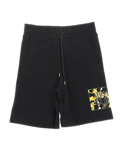 VERSACE JEANS VERSACE JEANS COUTURE LOGO-PRINTED DRAWSTRING TRACK SHORTS