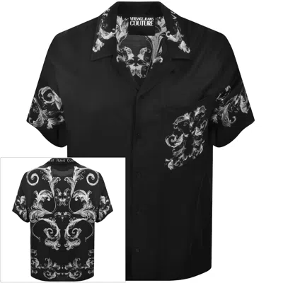 VERSACE JEANS VERSACE JEANS COUTURE ALL OVER PRINT SHIRT BLACK