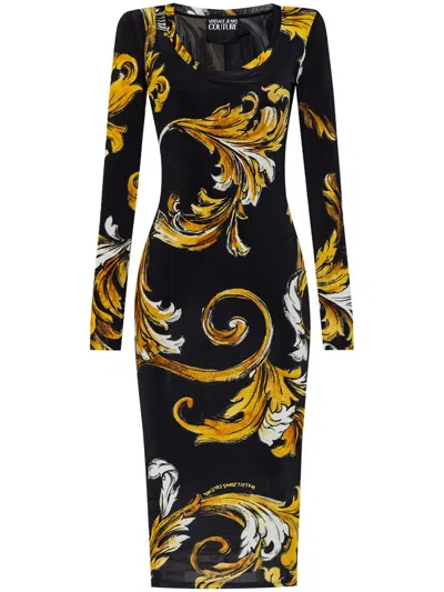VERSACE JEANS COUTURE BAROCCO MIDI DRESS