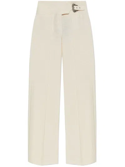 VERSACE JEANS COUTURE BAROQUE BUCKLE TROUSERS