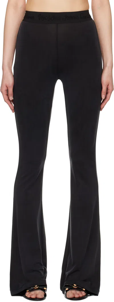 VERSACE JEANS COUTURE BLACK FLARED LEGGINGS