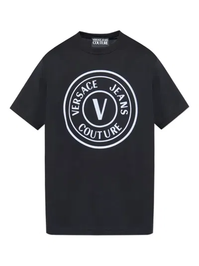 VERSACE JEANS COUTURE CIRCULAR LOGO T-SHIRT