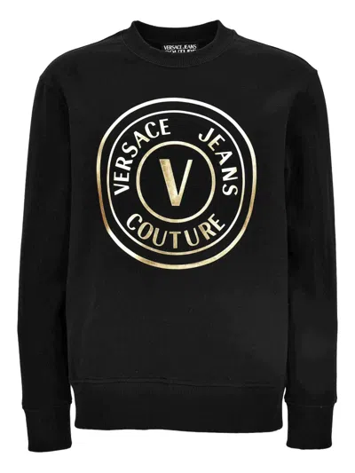 VERSACE JEANS COUTURE LOGO-EMBLEM SWEATSHIRT
