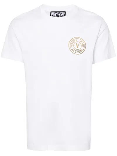 VERSACE JEANS COUTURE LOGO-PRINT COTTON T-SHIRT