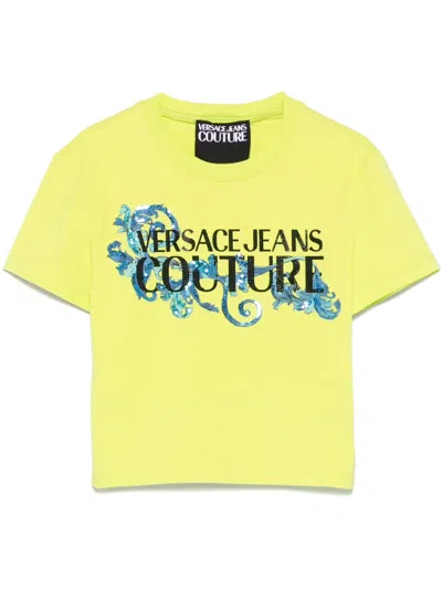 VERSACE JEANS COUTURE LOGO-PRINT T-SHIRT
