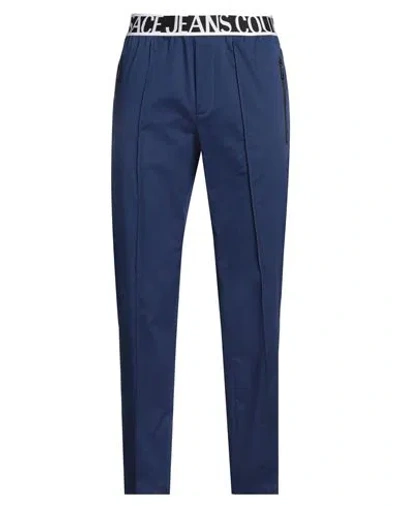 VERSACE JEANS COUTURE VERSACE JEANS COUTURE MAN PANTS BLUE SIZE 36 COTTON, ELASTANE