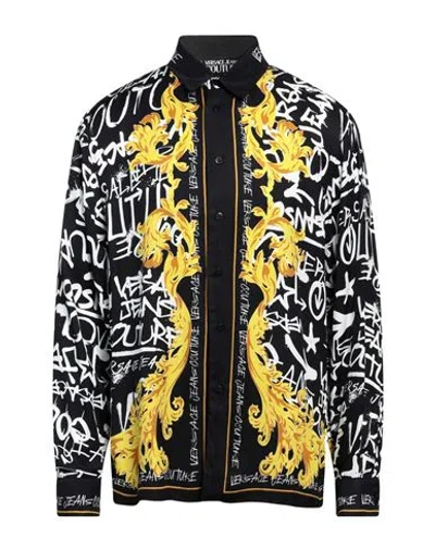 VERSACE JEANS COUTURE VERSACE JEANS COUTURE MAN SHIRT BLACK SIZE 38 VISCOSE