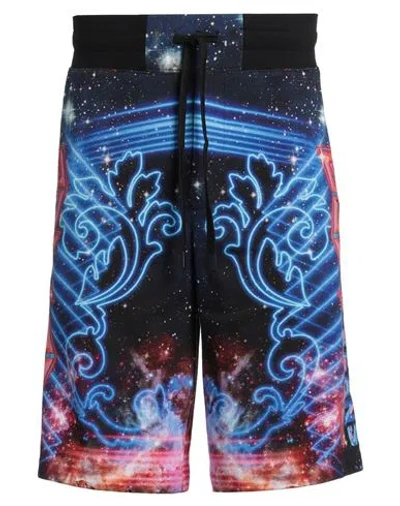 VERSACE JEANS COUTURE VERSACE JEANS COUTURE MAN SHORTS & BERMUDA SHORTS BLACK SIZE M COTTON, ELASTANE