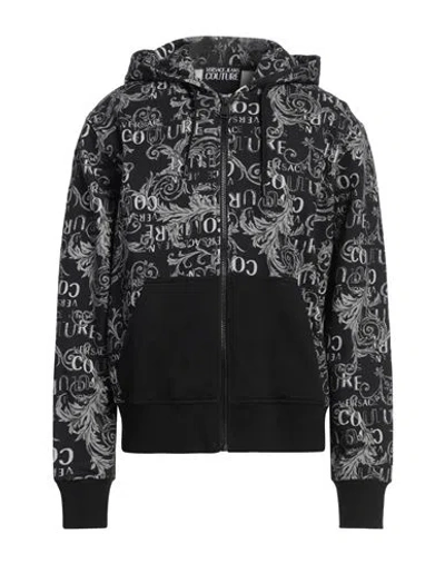 VERSACE JEANS COUTURE VERSACE JEANS COUTURE MAN SWEATSHIRT GREY SIZE L COTTON, ELASTANE