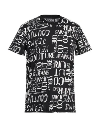 VERSACE JEANS COUTURE VERSACE JEANS COUTURE MAN T-SHIRT BLACK SIZE L COTTON