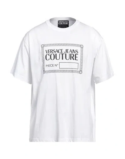 VERSACE JEANS COUTURE VERSACE JEANS COUTURE MAN T-SHIRT WHITE SIZE L COTTON
