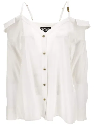 VERSACE JEANS COUTURE OFF-SHOULDER BLOUSE