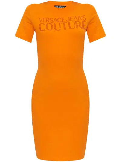 VERSACE JEANS COUTURE SHIMMER APPLIQUÉ DRESS