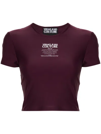 VERSACE JEANS COUTURE WARRANTY-LOGO CROPPED T-SHIRT