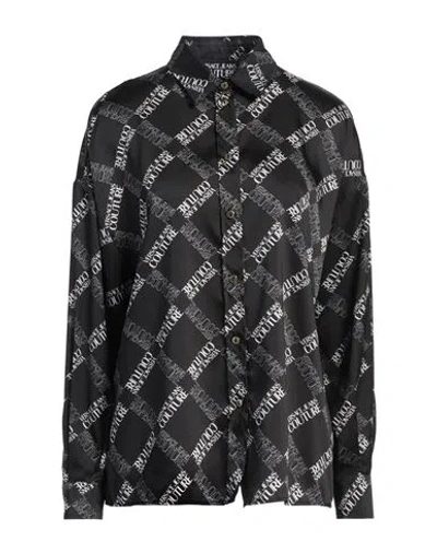 VERSACE JEANS COUTURE VERSACE JEANS COUTURE WOMAN SHIRT BLACK SIZE 10 POLYESTER
