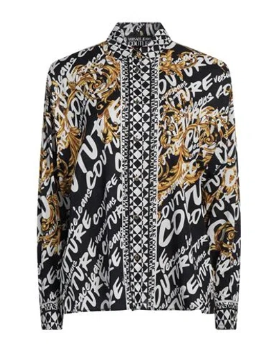 VERSACE JEANS COUTURE VERSACE JEANS COUTURE WOMAN SHIRT BLACK SIZE 8 VISCOSE