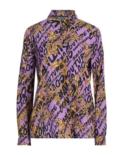 VERSACE JEANS COUTURE VERSACE JEANS COUTURE WOMAN SHIRT MAUVE SIZE 8 VISCOSE