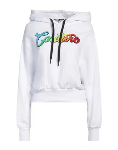 VERSACE JEANS COUTURE VERSACE JEANS COUTURE WOMAN SWEATSHIRT WHITE SIZE M COTTON