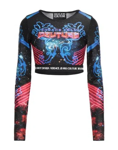 VERSACE JEANS COUTURE VERSACE JEANS COUTURE WOMAN TOP BLACK SIZE 0 POLYAMIDE, ELASTANE