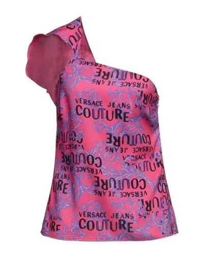 VERSACE JEANS COUTURE VERSACE JEANS COUTURE WOMAN TOP FUCHSIA SIZE 6 POLYESTER