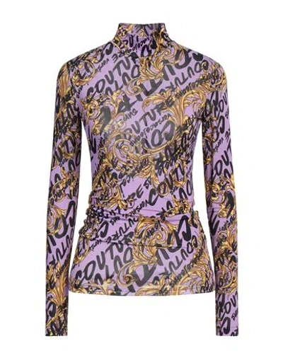 VERSACE JEANS COUTURE VERSACE JEANS COUTURE WOMAN TOP MAUVE SIZE 8 VISCOSE, ELASTANE