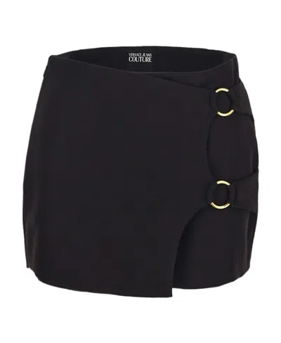 VERSACE JEANS RING-DETAIL MINI SKORT