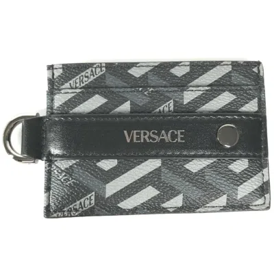 VERSACE LEATHER CARD CASE (PRE-OWNED)