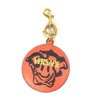 VERSACE LEATHER KEY CHAIN (PRE-OWNED)