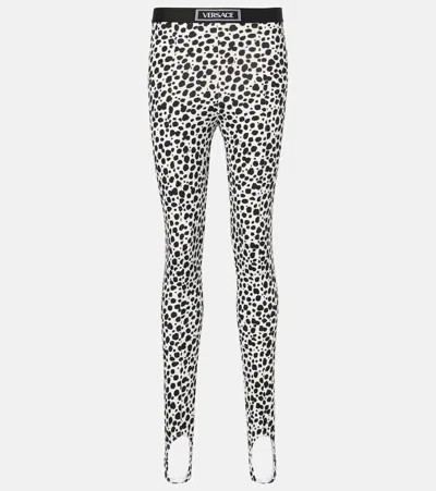 VERSACE LEOPARD-PRINT LEGGINGS