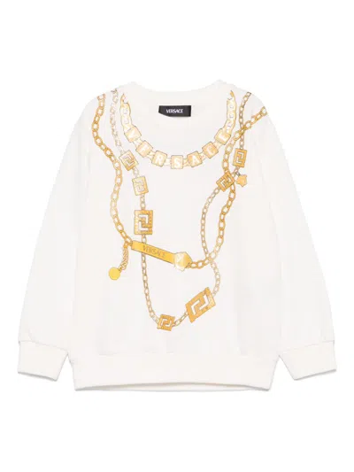 VERSACE LOGHI NECKLACE-PRINT SWEATSHIRT