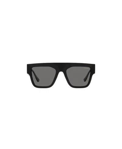VERSACE LOGO-EMBOSSED SQUARE-FRAME SUNGLASSES