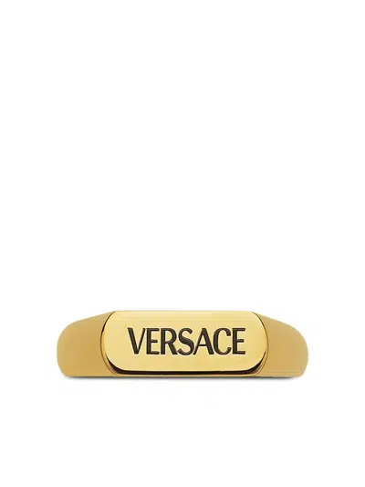 VERSACE LOGO-ENGRAVED RING
