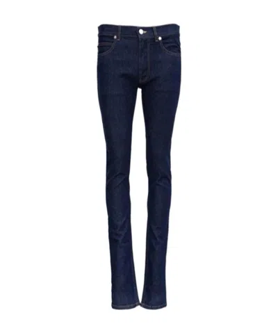 VERSACE VERSACE LOGO PATCH STRAIGHT-LEG JEANS