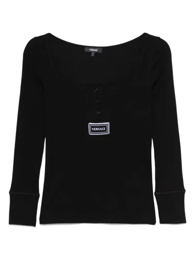 VERSACE LOGO-PATCH T-SHIRT