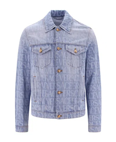 VERSACE VERSACE LONG-SLEEVED BUTTONED DENIM JACKET