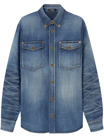 VERSACE JAPANESE-DENIM OVERSHIRT