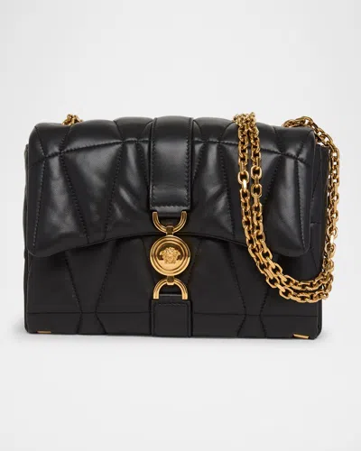 VERSACE MEDUSA 95 QUILTED LEATHER SHOULDER BAG