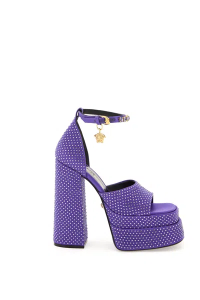 VERSACE MEDUSA AEVITAS DOUBLE PLATFORM SANDALS