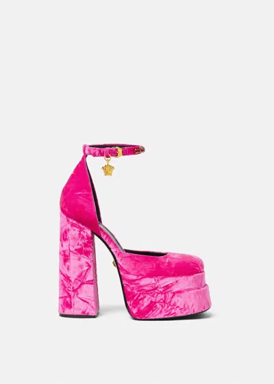 VERSACE VERSACE MEDUSA AEVITAS EMBELLISHED PLATFORM PUMPS