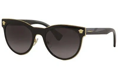 VERSACE VERSACE MEDUSA-CHARM VE2198 VE/2198 1002/T3 BLACK POLARIZED SUNGLASSES 54MM