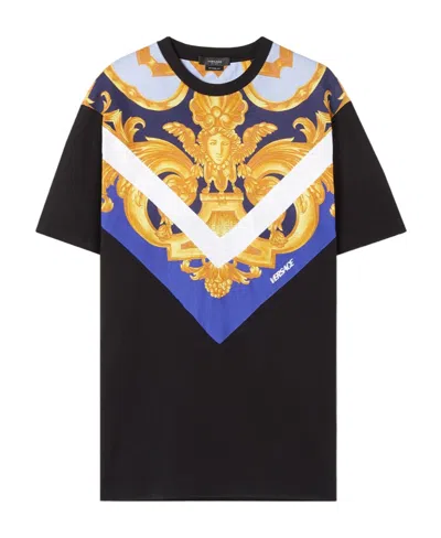 VERSACE MEDUSA-PRINT DETAIL T-SHIRT