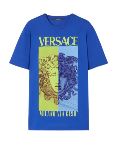 VERSACE MEDUSA-PRINT T-SHIRT