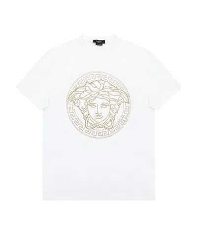 VERSACE VERSACE EMBELLISHED CREWNECK T-SHIRT