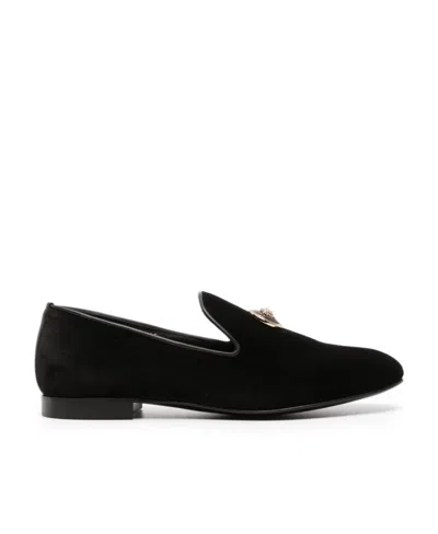VERSACE VERSACE MEDUSA SLIP-ON LOAFERS