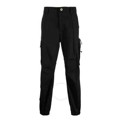 VERSACE VERSACE MEN'S BLACK SLIM-CUT CARGO TROUSERS